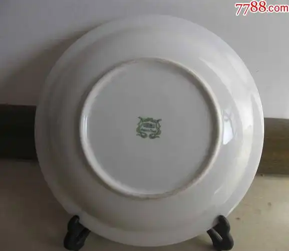 80年代中国唐山款仙女寿桃仙鹤盘子4个