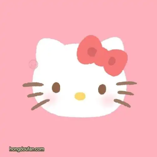 粉红色的卡通hellokitty头像要如何画