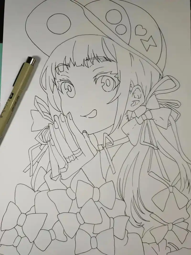 抖音图文来了 #动漫手绘  马克笔「炫酷女孩」 临摹日本m - 抖音