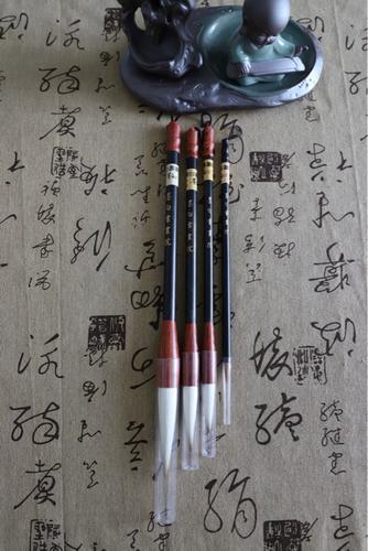 冯墨白书法同款特制精品毛笔一套四支小号狼毫其它兼毫亦适合国画