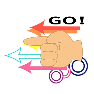 指方向手指手势插画