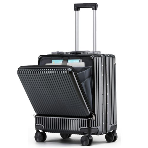 登机箱男女行李箱18寸20小型商务拉杆箱前置开口侧开密码旅行皮箱