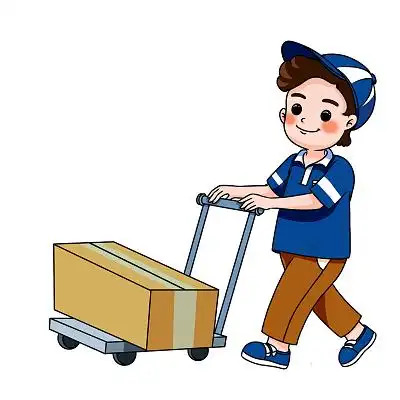 送货上门的物流小伙子人