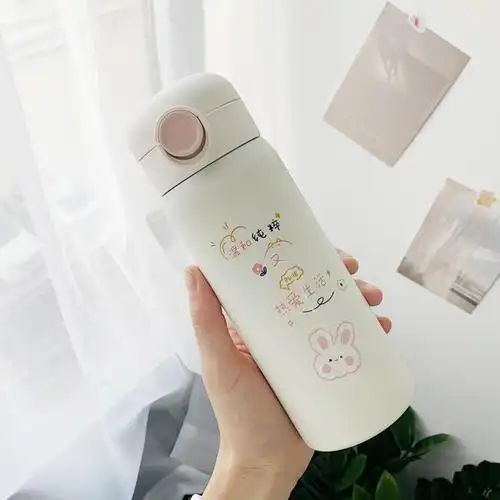 保温杯少女心ins可爱吸管韩式女童304不锈钢小女孩杯子型学生简约