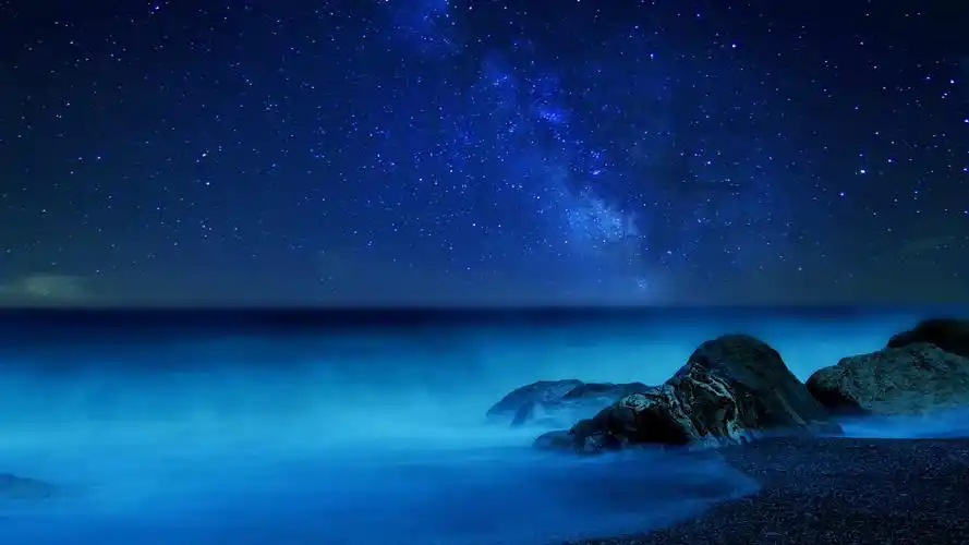 银河系晚上星星天空雾风景桌面壁纸