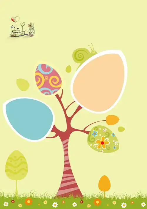 简约小清新儿童成长档案海报背景素免抠素材免费下载_觅元素51yuansu.