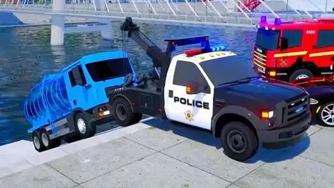 工程车挖掘机推土机动画