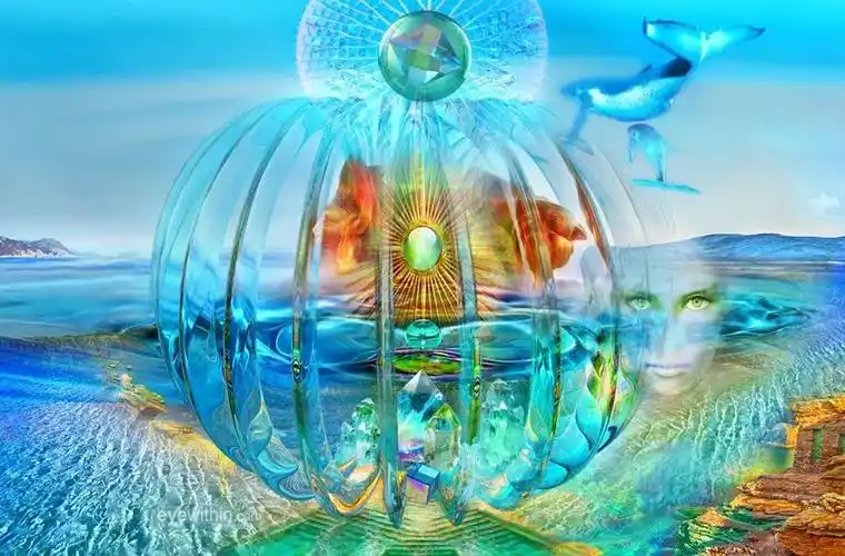 充满灵性的画作引领人类扬升之路(二)爱和光的5d世界