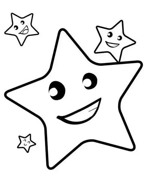 儿童简笔画看星星
