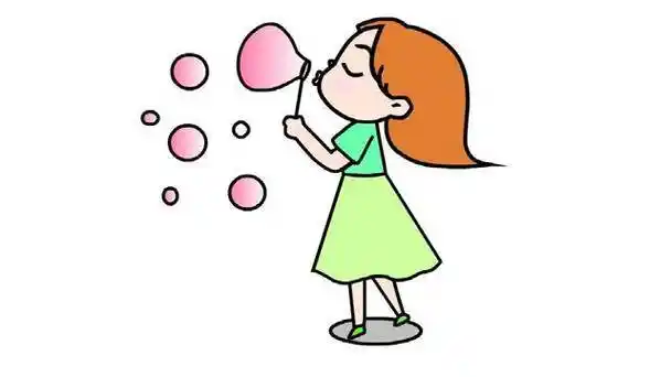 吹泡泡简笔画 吹泡泡简笔画图片