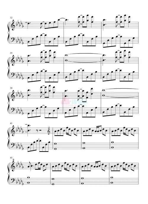 安苏羽傅梦彤潮汐natural钢琴谱