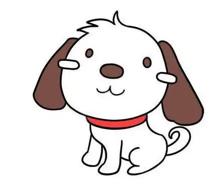 小狗卡通头像简笔画