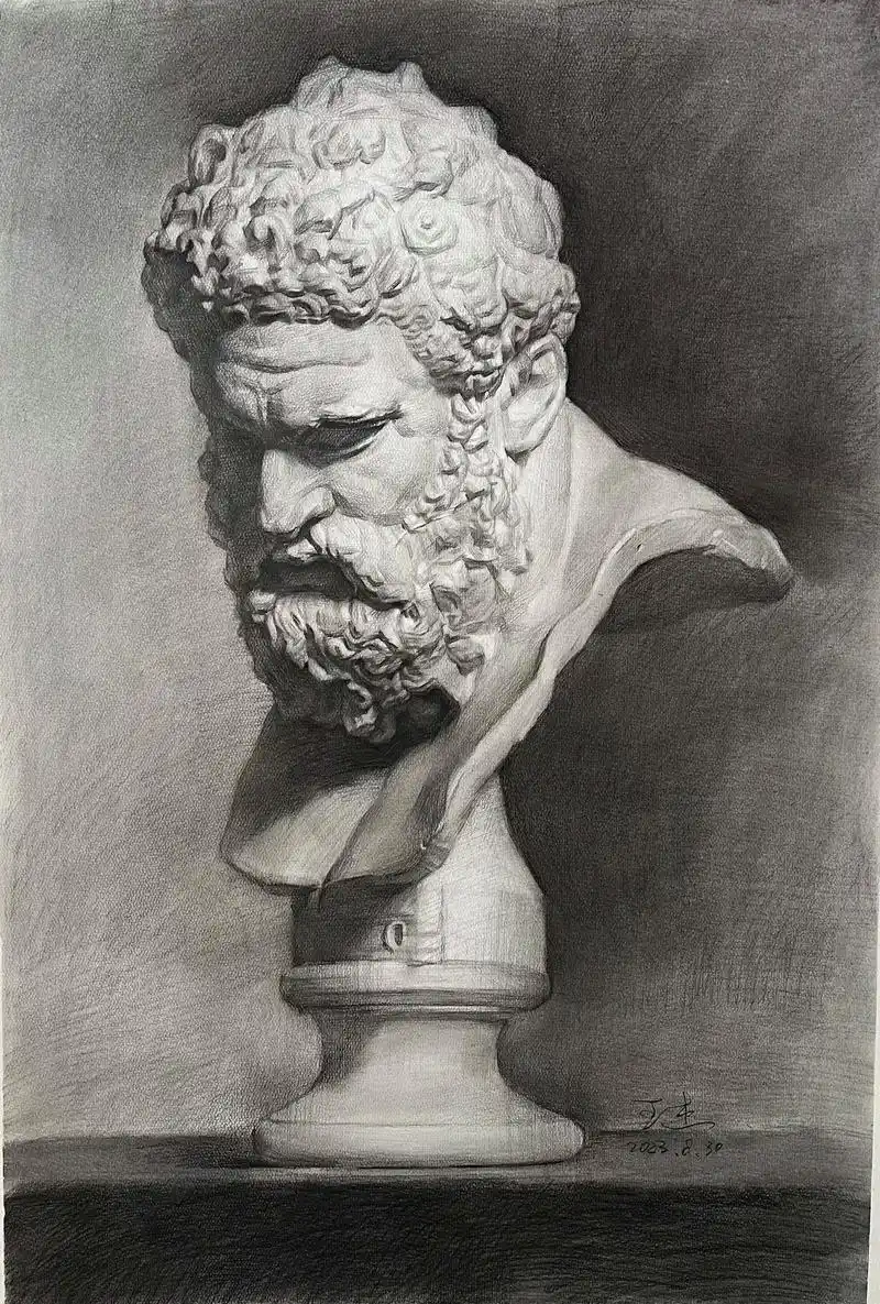 大力神《赫拉克勒斯》素描.尺寸:2k             - 抖音