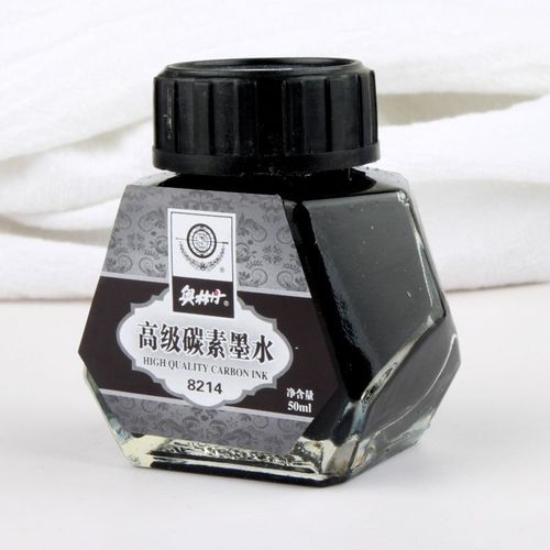 奥林丹纯蓝墨水非碳素钢笔墨水染料型不堵教师用书写工具墨水