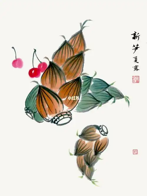 国画教程我的52个视频课竹笋