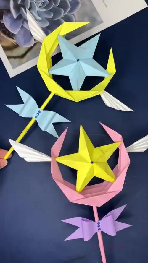 星月仙女魔法棒超美仙女的星月魔法棒了手工折纸教程