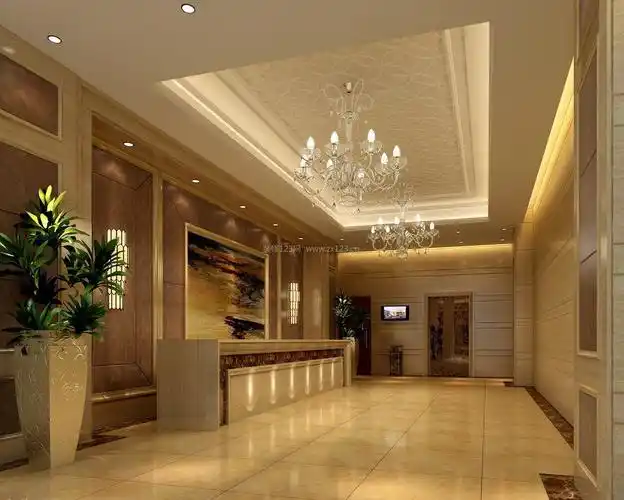 最新商务宾馆大厅吊灯设计效果图2022图片