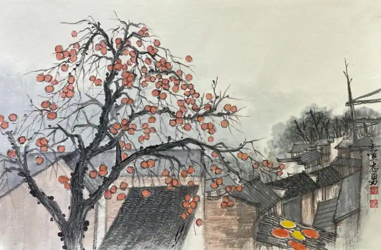 江西婺源国画写生作品