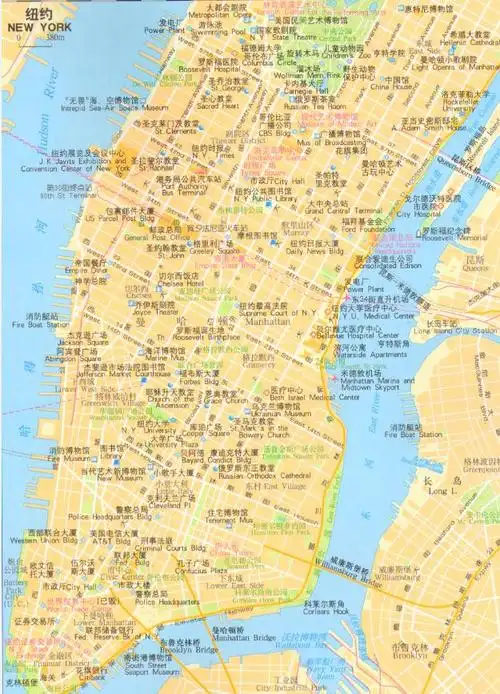 纽约地图高清中文版 图片预览