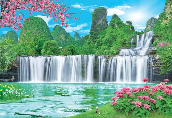 真实山水招财图片