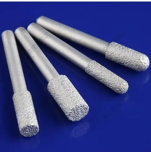 石材钎焊磨头结烧金刚砂磨头电磨针粗砂玉石翡翠去皮石材雕刻钎焊磨头