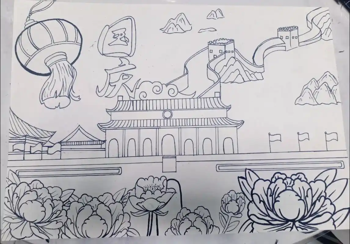 2023为祖国庆生#儿童绘画作品 #画画🎨 #国庆绘画作