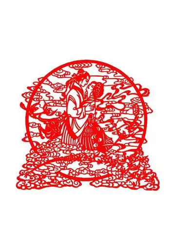 外婆会剪纸,牛驮小兔图,牛兔进食图,牛郎织女图……每一幅剪纸,都闪烁