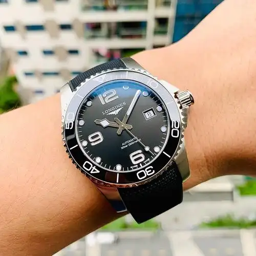 longines浪琴新康康卡斯黑水鬼陶瓷潜水瑞士机械男表瑞士腕表