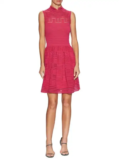 m missoni mandarin collar knit dress