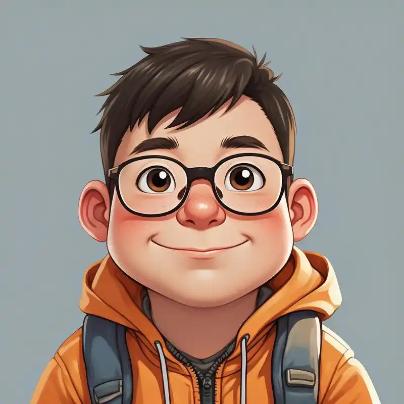 今天给大家带来一组超可爱的戴眼镜小胖子卡通头像,是不是感觉萌萌哒?