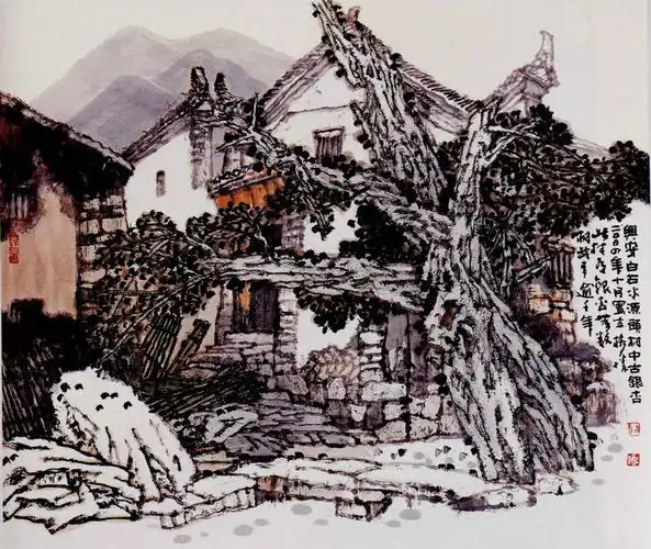 黄格胜是"漓江画派"的领军人物,他擅长中国画,特别是山水画,作品或