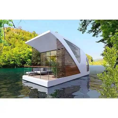 源梦科技生产d3水上船屋房艇的房船用于水上民宿酒店商务活动娱乐餐饮