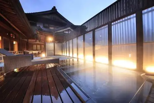 日本 山梨县  富士山  富士河口湖的酒店  富士温泉寺梦殿日式旅馆