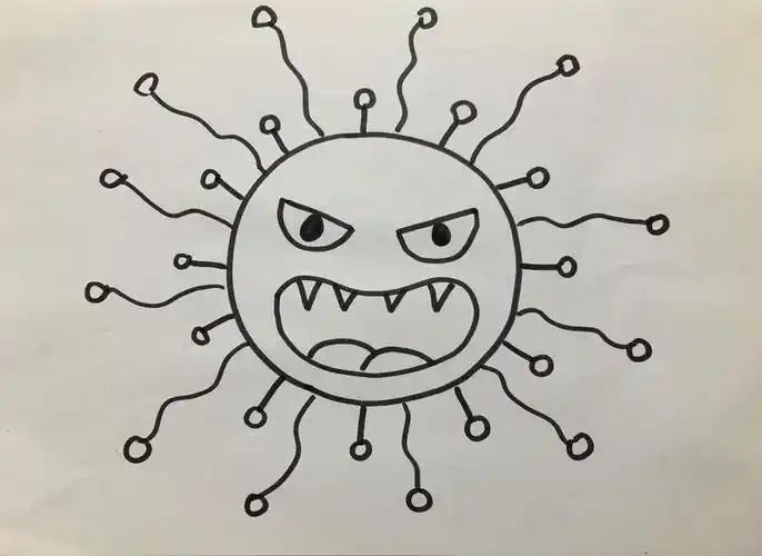 宝宝学画画--病毒的样子
