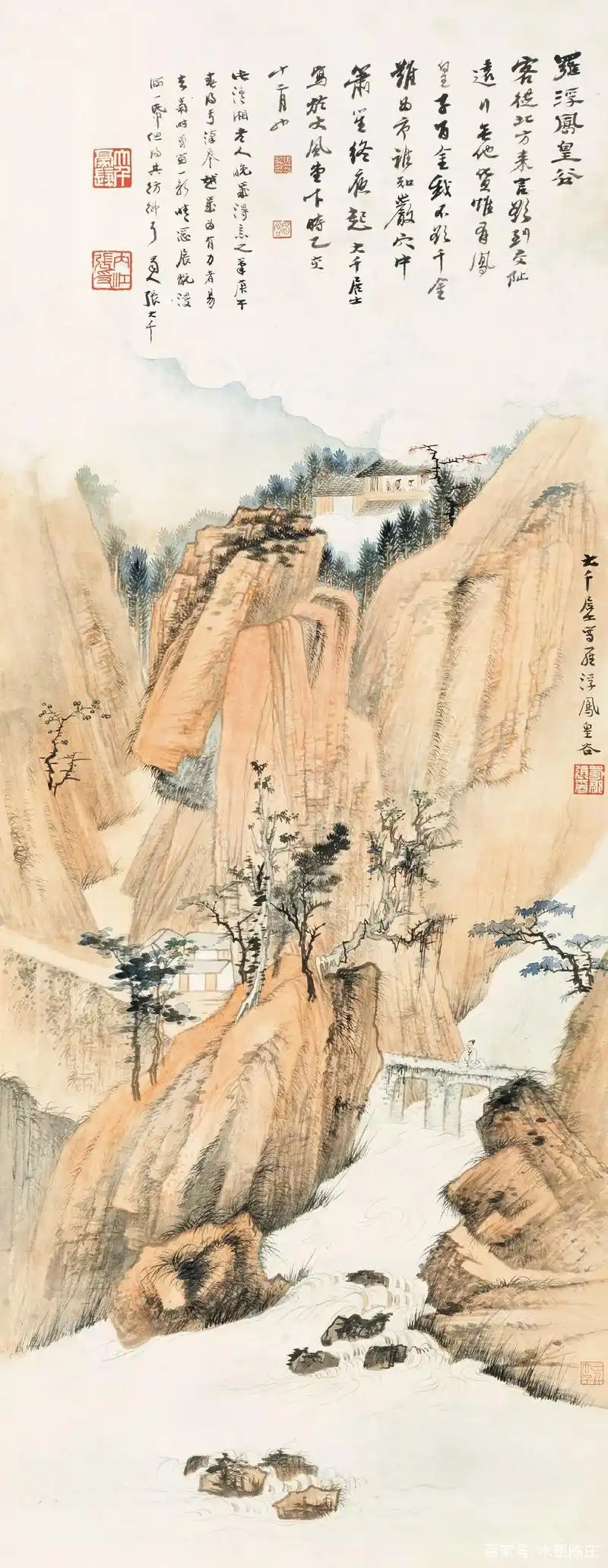 张大千18张不同的山水画,见过吗?