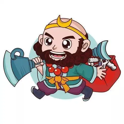 卡通沙和尚简笔画彩色