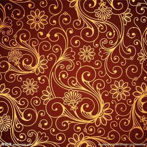 华丽金色花纹矢量素材设计图__花边花纹_底纹边框_设计图库_昵图网