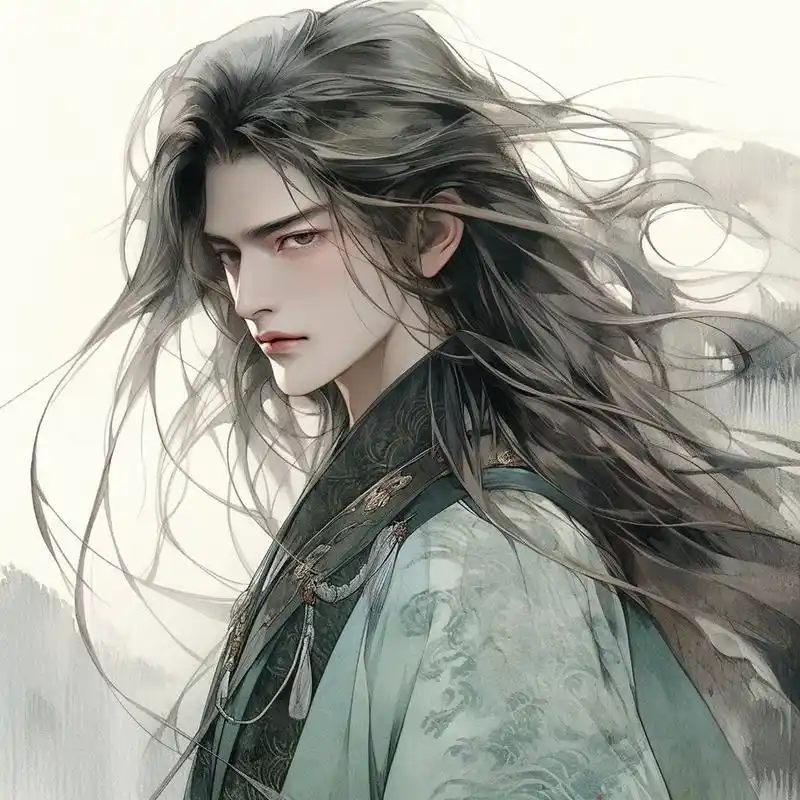 古风男生绘画 古言男主 一眼万年 古风美男手绘 ai古风男 画