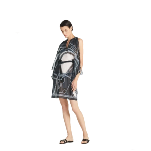 爱马仕(hermes)女士连衣裙 纯棉 系带 印花/h823509dyi234