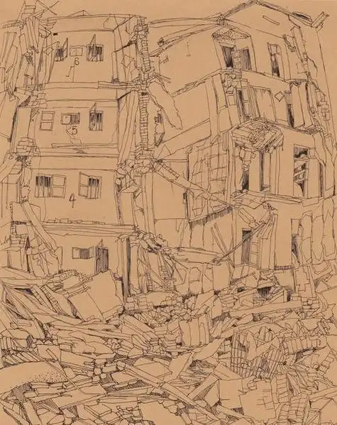 废墟简笔画城市废墟简笔画