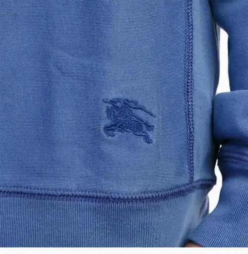 burberry/博柏利 男士纯棉纯色骑士刺绣长袖t恤男卫衣