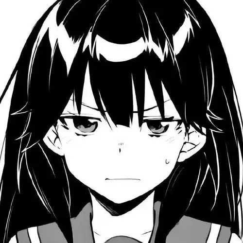 黑白动漫女生头像