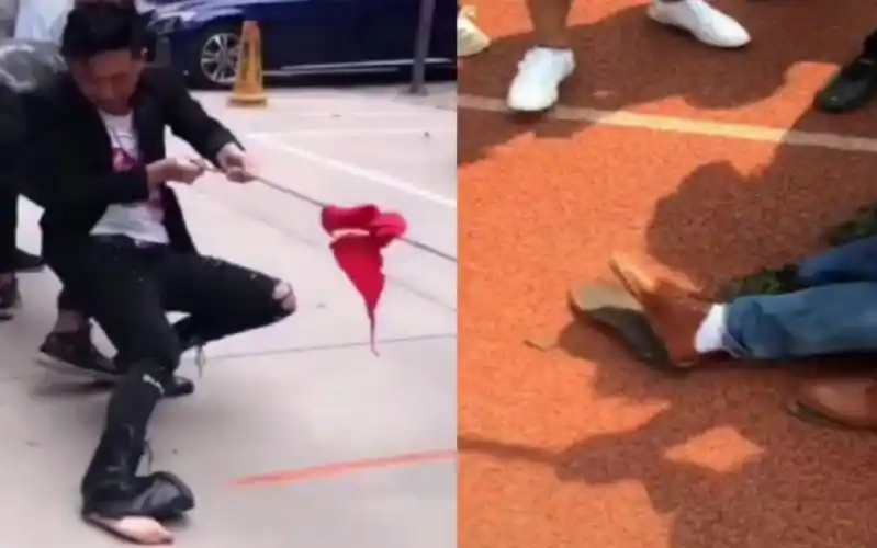 史上最激烈的拔河比赛小伙鞋都被拉破了网友太卖力了