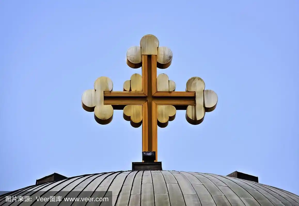 一个基督十字架的特写