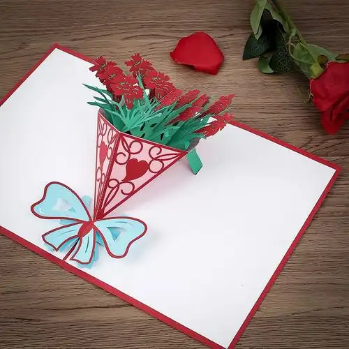 母亲节贺卡3d立体大气节日礼品韩国创意创意手工diy折叠情侣手写小