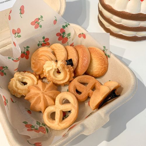 2021新款创意曲奇饼干发圈仿真奥利奥边夹发夹可爱搞怪发饰女