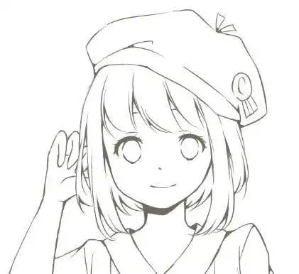 大头动漫人物简笔画女