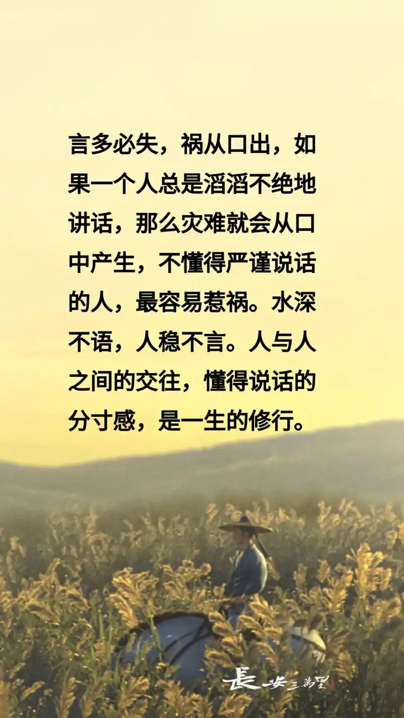 分寸感是一生的修行的人最容易惹祸水深言多必失祸从口出如中产生不