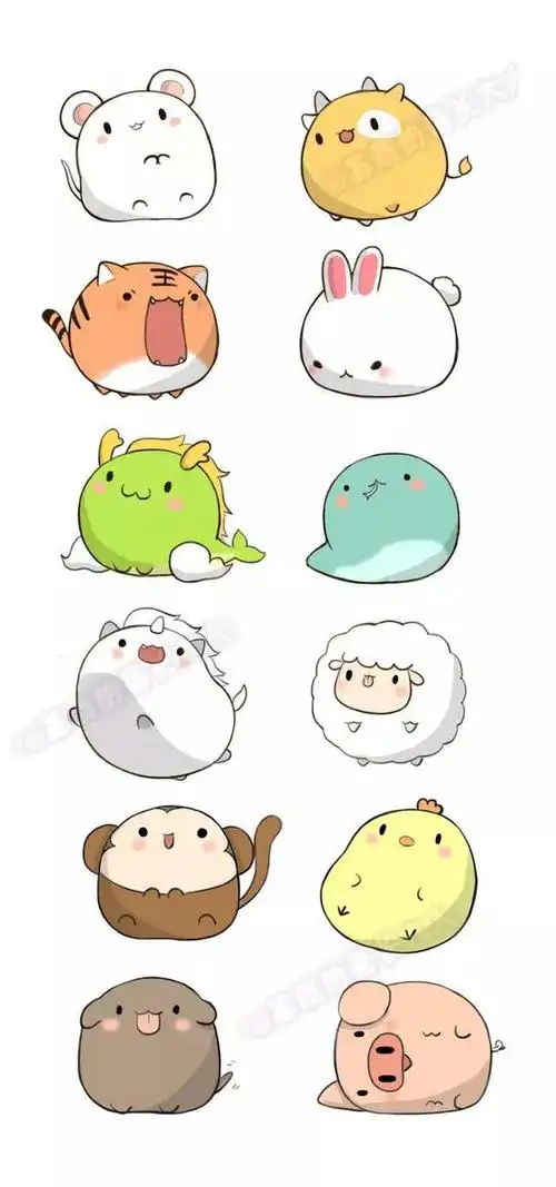 200例萌萌哒手绘动物简笔画分享,喜欢手账和想最新幼儿园动物简笔画