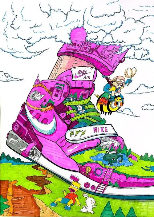 画画的日常 #笔记灵感  #插画分享  #创意设计  #神仙鞋子  #马勘笔
